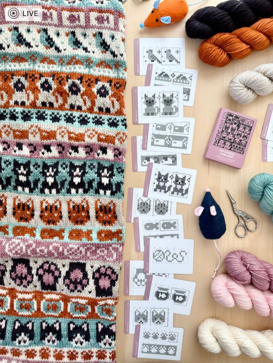 Pacific Knit Co - Cat doodle card deck