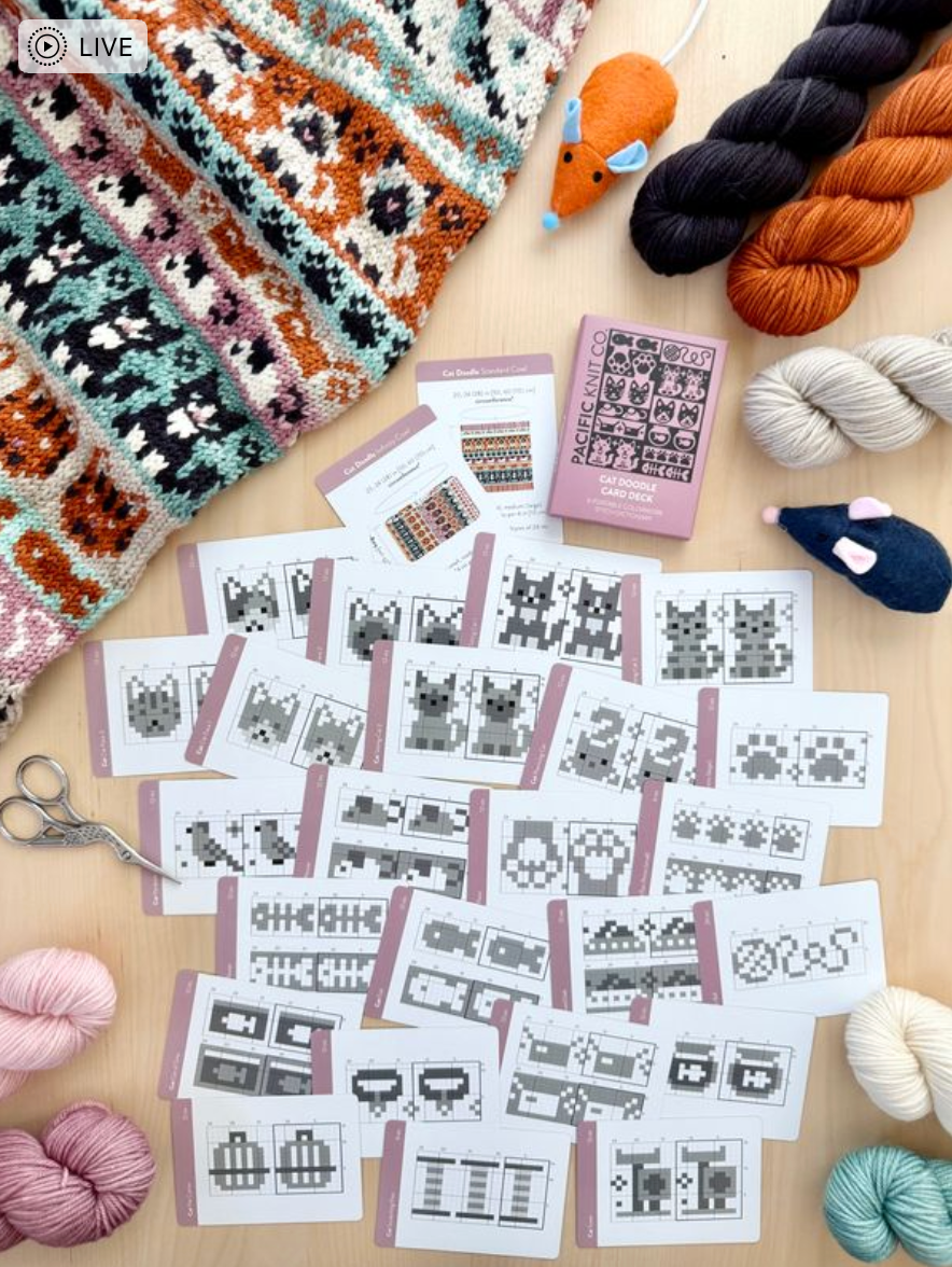 Pacific Knit Co - Cat doodle card deck