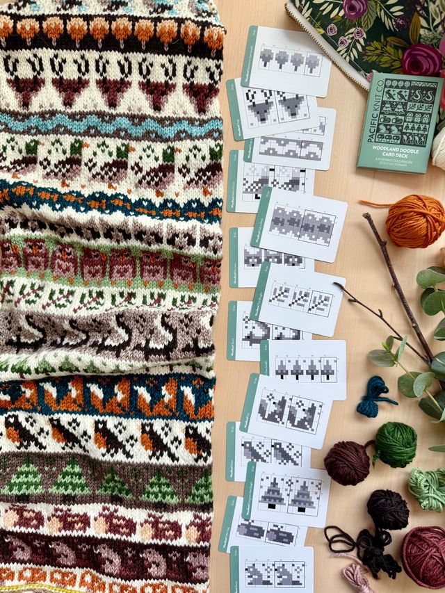 Pacific Knit Co - Woodland doodle card deck
