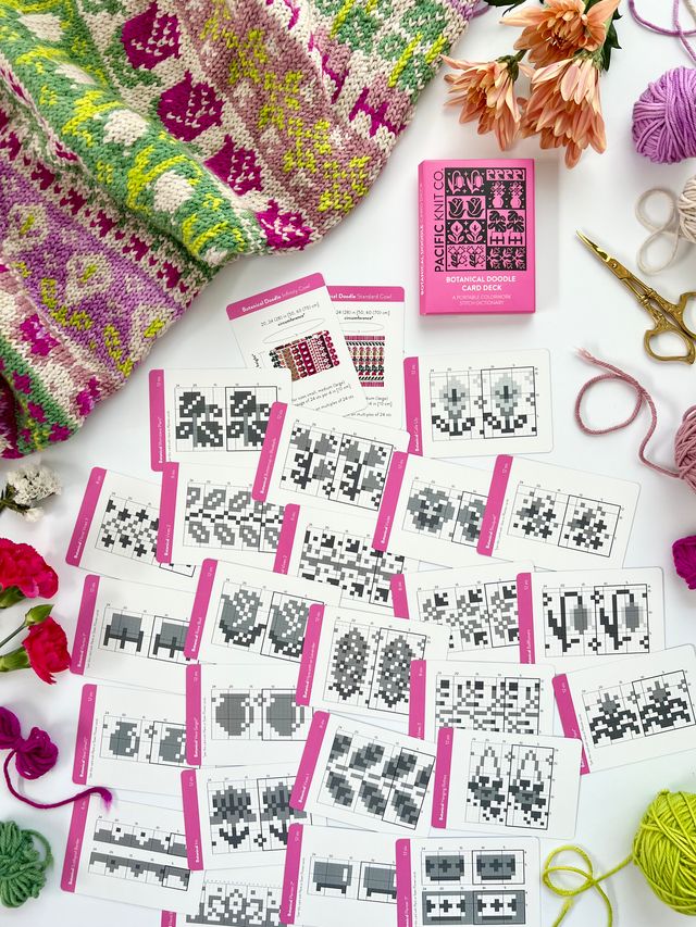 Pacific Knit Co - Botanical doodle card deck